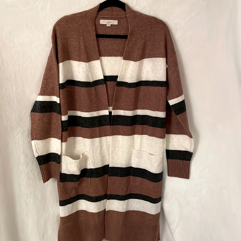 New without sale tag LOFT longline Cardigan